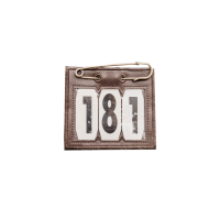 Kentucky Hoofdnummer PVC met veiligheidsspeld Brown- 1 Size