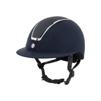 BR rijhelm Omega microfiber Glitter Navy/Chroom- 58/60