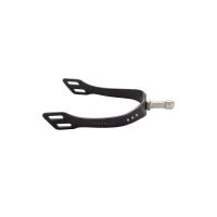 Acavallo sporen Arena AluPlus 2.0 strass Zwart/Alu- 15 mm