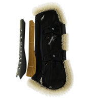 Kentucky Vegan bont Peesbeschermers bamboo elastiek Black- Small