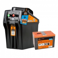 Gallagher BA30 9V batterij schrikdraadapparaat (0,25J - 9V/12V) met gratis 55Ah batterij