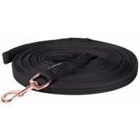 Harry's Horse Longeerlijn Soft Rosegold 8m zwart