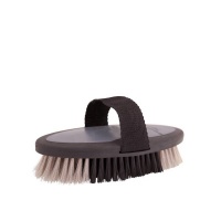 Premiere bodyborstel Soft Grip zacht medium Zwart/Grijs