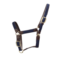Kentucky Gevlochten Nylon halster Navy- Full