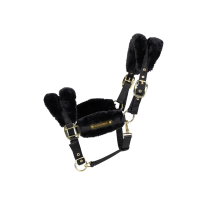 Kentucky Nylon halster wol / bont soft Black- Full