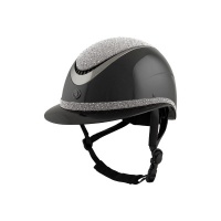 BR rijhelm Theta Plus Dazzling Glamourous Glossy Zwart/Gunmetal- 52/54
