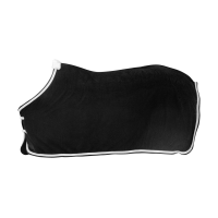 Kentucky Zweetdeken fleece gevlochten touw Black- 145 cm
