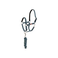 Premiere halsterset musketonhaak Majolica Blue- Cob