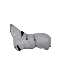 Premiere vliegendeken met vast halsdeel en buikflap Grijs- 195/145 cm
