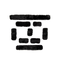 Premiere set Artificial Fur voor halster Zwart- Cob