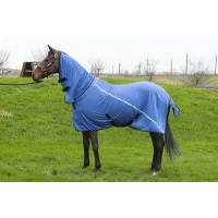 Harry's Horse Cooler- vliegendeken Mesh Pro neck blauw- 175cm