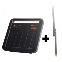 Gallagher S100 Zonnepaneel schrikdraadapparaat incl. accu (1,0J - Solar) met gratis stander