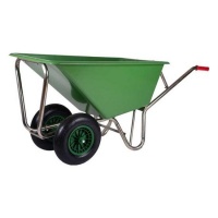 Kruiwagen 160 Liter met 2 wielen en verzinkt onderstel