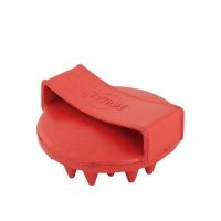 Premiere rubberen ros/massageborstel Rood