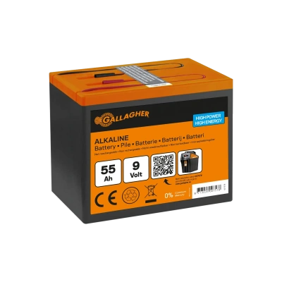Foto van Gallagher Powerpack Alkaline batterij 9V/55Ah - 160x110x115mm