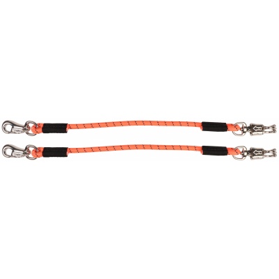 Harry's Horse Trailerlijnen Elastisch Paniekhaak Colour oranje