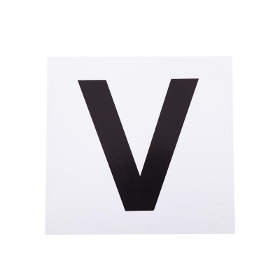 Premiere manegeletter stickers R-V-P-S Wit