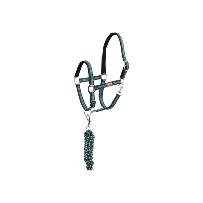 Premiere halsterset musketonhaak Majolica Blue- Shetland