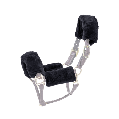 Foto van Kentucky Halsterset wol / bont 4 stuks Black- 1 Size