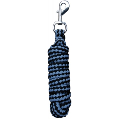 Harry's Horse Halstertouw Soft Musketon Zilver 1,8m zwart-grijs
