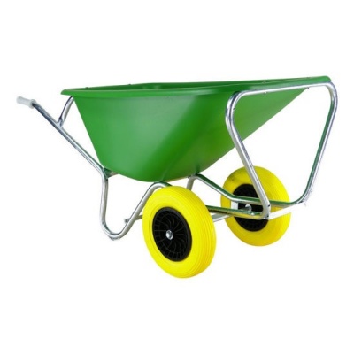 Fort kruiwagen 165 Liter met dubbele anti lek wielen en HDPE bak