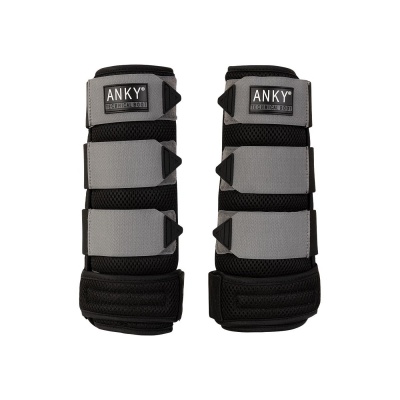 ANKY® beenbeschermers 3D Mesh Black/Steel Grey- M