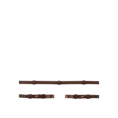 BR rubberen teugel met stops Oak/Zilver- Shetland