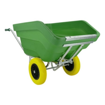 Foto van Fort Kiep Kruiwagen 300L Groen met 2 anti lek wielen