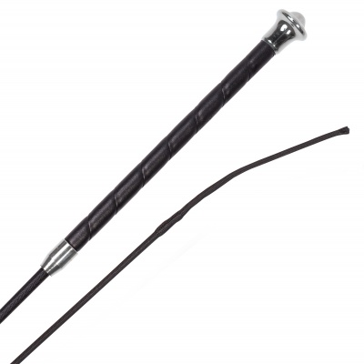 Harry's Horse Dressuurzweep Leder Handvat - 80cm Foto van Harry's Horse Dressuurzweep Leder Handvat - 80cm