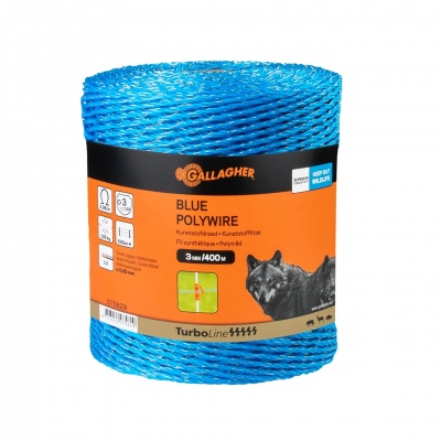Foto van Gallagher TurboLine kunststofdraad blauw 400m