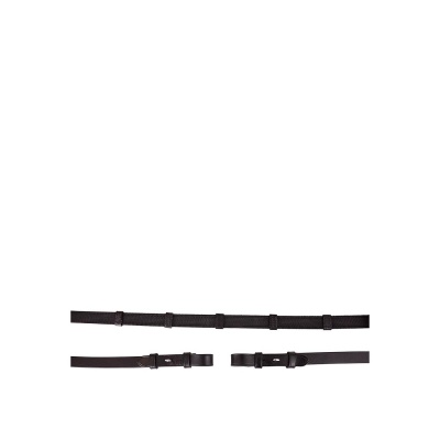 BR linnen antislip teugels Zwart/Zilver- Pony