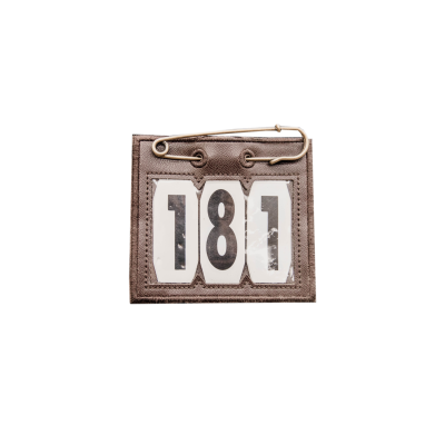 Foto van Kentucky Hoofdnummer PVC met veiligheidsspeld Brown- 1 Size