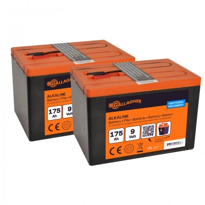 Foto van Gallagher Duopack Alkaline batterij 2x 9V/175Ah - 190x125x160mm