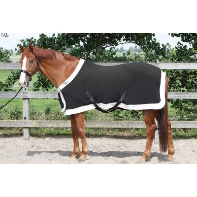 Foto van Harry's Horse Fleecedeken Staatsiemodel zwart- 185cm