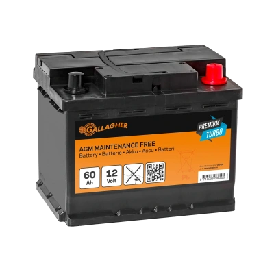 Foto van Gallagher Accu 12V/60Ah Premium Turbo AGM - 242x175x190