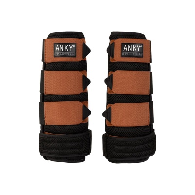 ANKY® beenbeschermers 3D Mesh Black/Rust- XL