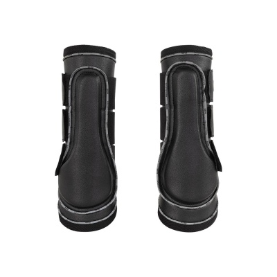 BR beenbeschermers Majestic Reflecting Zwart/Zilver- M