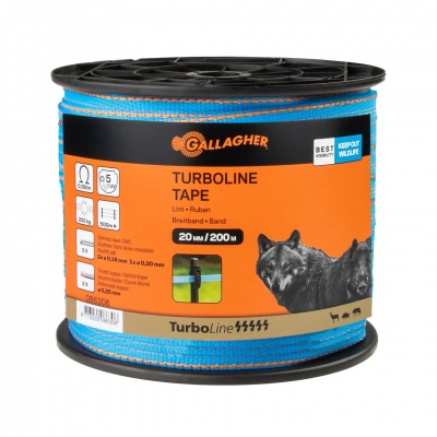 Foto van Gallagher TurboLine lint 20mm blauw 200m