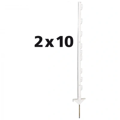 Foto van Gallagher Duopack Vario paal wit 1,00m (2x10)