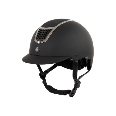 BR rijhelm Lambda Glitter Zwart/Gunmetal- 53/55