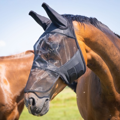 Harry's Horse Vliegenmasker Flyshield met neusstuk, bamboo lining - xxs Harry's Horse Vliegenmasker Flyshield met neusstuk, bamboo lining - xxs