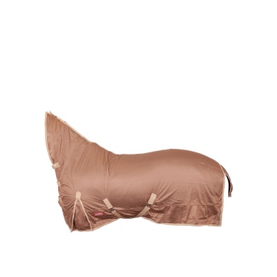 Foto van Premiere vliegendeken met hals Basic Taupe- 205/155 cm