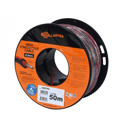 Foto van Gallagher Grondkabel XL Rood 2,5mm 50m