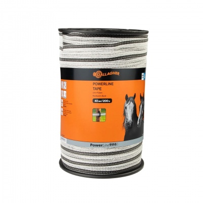 Foto van Gallagher PowerLine lint 40mm wit 200m