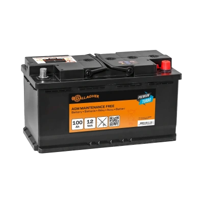 Foto van Gallagher Accu 12V/100Ah Premium Turbo AGM - 353x175x190