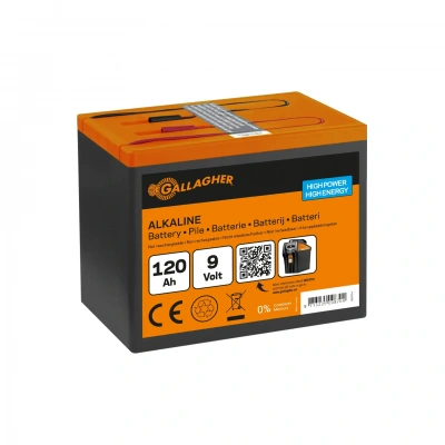 Foto van Gallagher Powerpack Alkaline batterij 9V/120Ah - 160x110x115mm