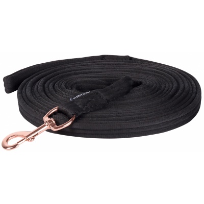 Harry's Horse Longeerlijn Soft Rosegold 8m zwart Foto van Harry's Horse Longeerlijn Soft Rosegold 8m zwart