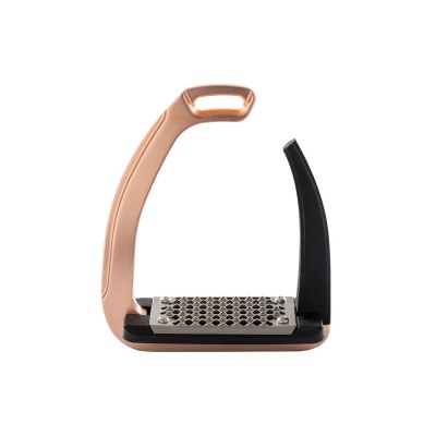 Foto van Acavallo stijgbeugels REL-X Easy Roségoud/Zwart- 12 cm