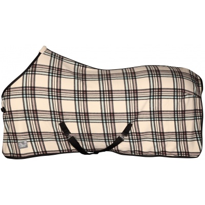 Harry's Horse Fleecedeken Check cream- 145cm