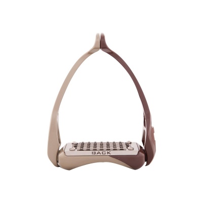 Foto van BR stijgbeugels AeroTech Bruin/Titanium goud- 12 cm